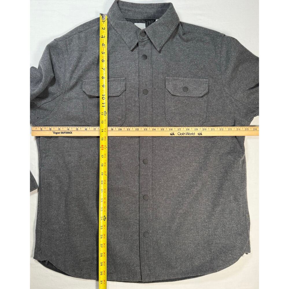 GIASONE Mens Gray Button Up Shirt Jacket Heavyweight Size XL - Picture 9 of 13